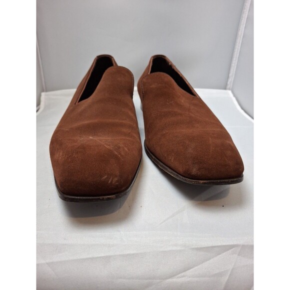 DONALD J PLINER Men\'s Luxury Suede Loafers Cognac Brown Size 9.5 main image 9